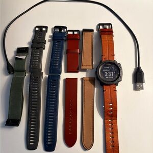 Garmin Instinct Solar Smartwatch and Strap Bundle